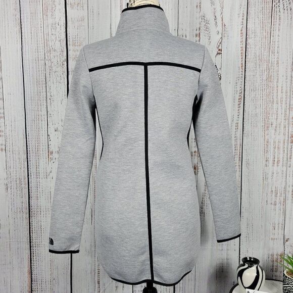 The North Face Marled Grey Lightweight Clean Beauty Casual Zip Up Jacket - Picture 6 of 9